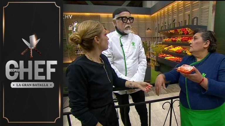 Leonora Saavedra y Ennio Carota discuten sobre el emplatado de su menú