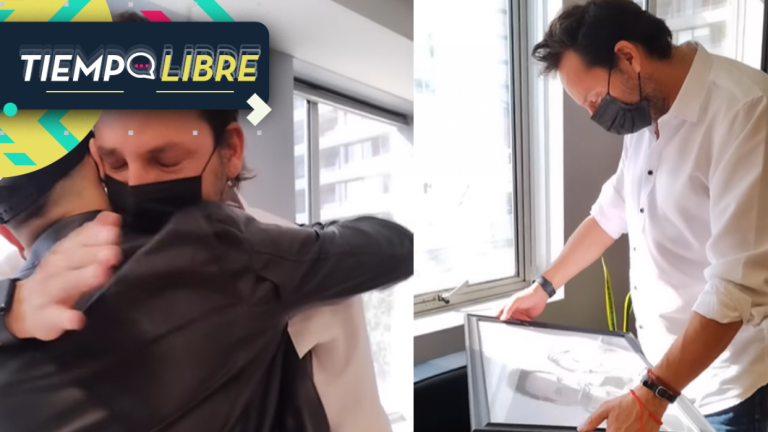 Daniel Fuenzalida no aguantó la emoción tras recibir regalo de un seguidor