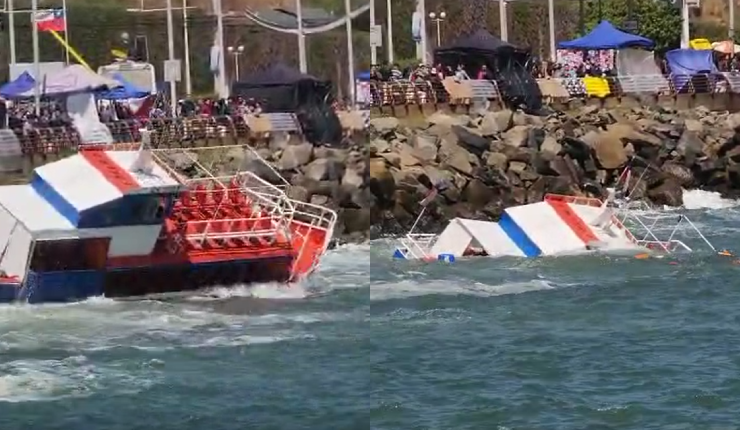 Embarcación se hundió debido a vientos y fuertes marejadas en el borde costero de San Antonio