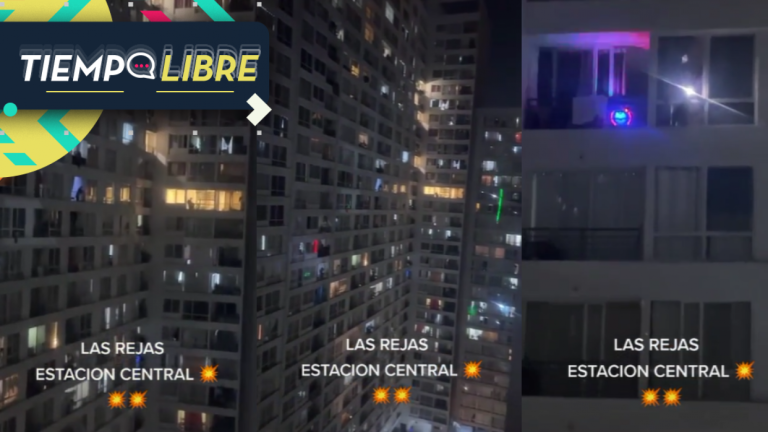 ¡Qué es eso! Video muestra un edificio en Estación Central como si fuera una discoteque