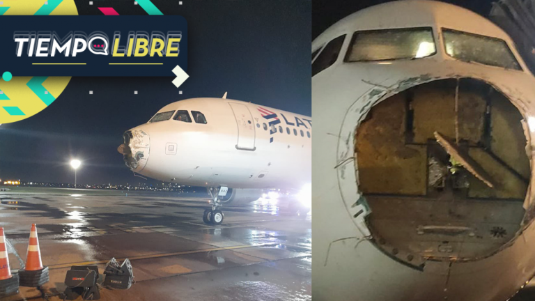 Terror en vuelo de Santiago hasta Asunción: Avión aterrizó sin nariz y con motor y parabrisas dañados