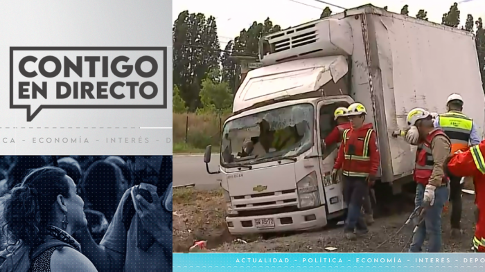 Grave accidente entre bus y camión en la Ruta 5 Sur: Personas quedaron atrapadas y lesionadas