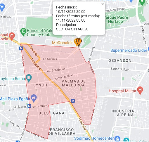 Reportan corte de agua en el sector oriente: Revisa el perímetro afectado y puntos de abastecimiento