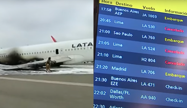 Aeropuerto de Lima suspende operaciones tras grave accidente: Vuelos desde Santiago fueron cancelados