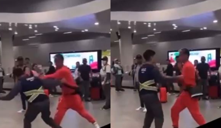 Captan a AkA4.20 golpeando a funcionario de la DGAC en el Aeropuerto de Santiago