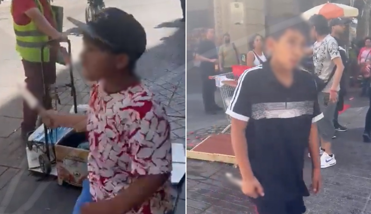 Confirman detención de la madre de los niños captados portando cuchillos en el centro de Santiago