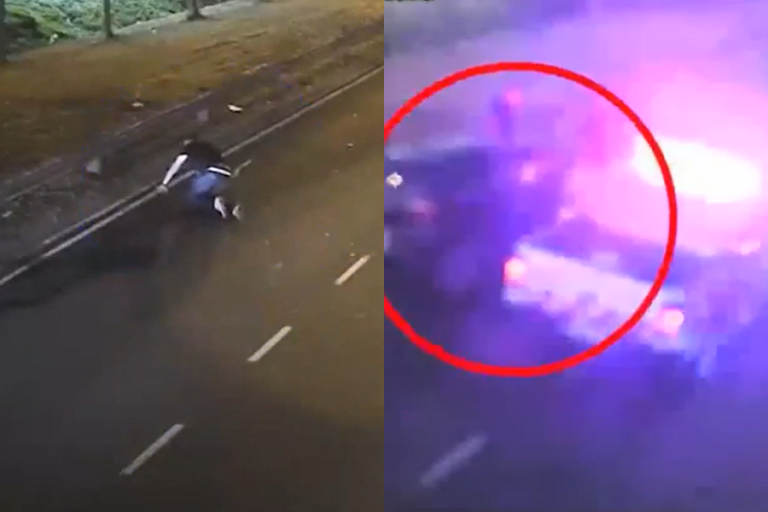 Conductor ebrio intentó ayudar a otro en las mismas condiciones: Chocó contra la policía en su huida