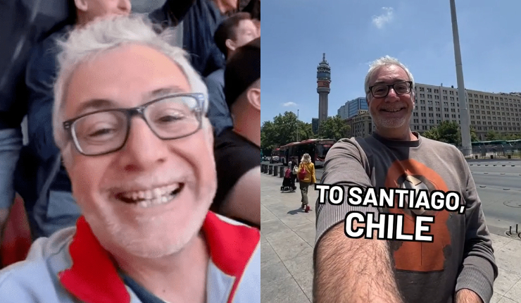Británico que se viralizó por cantar hit de Dua Lipa está en Chile: Se mostró paseando por el centro de Santiago