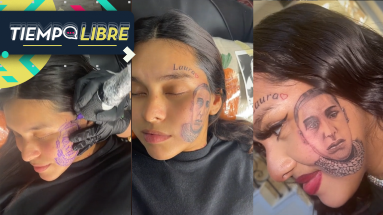Tiktoker se tatuó en una de sus mejillas el rostro de su pareja pese a que le fue infiel