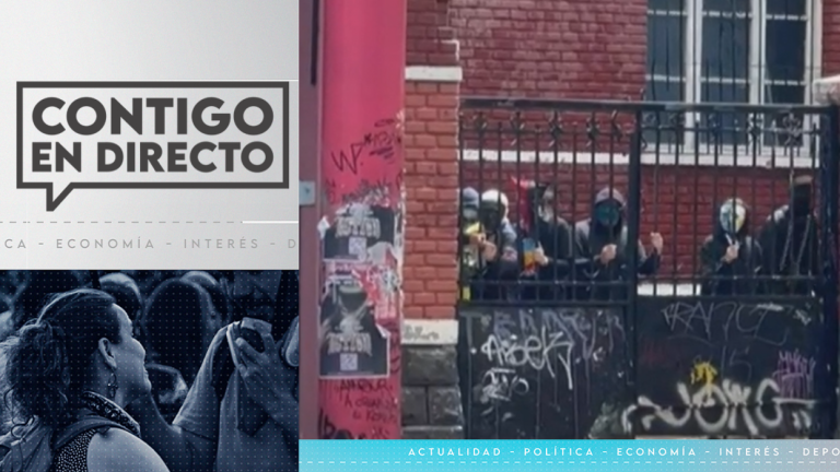 Barricadas y bombas molotov: Registran nuevos incidentes en las cercanías del Liceo Barros Borgoño