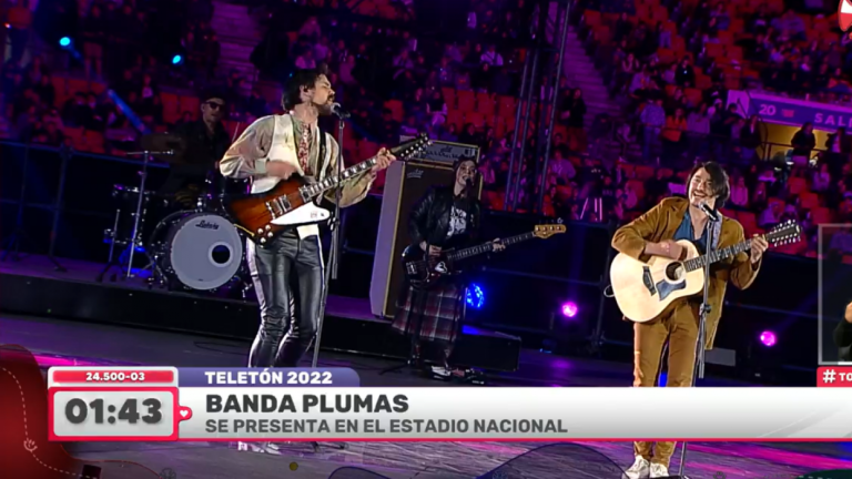 ¡Lo dieron todo! Banda Plumas se lució durante el cierre de la Teletón 2022