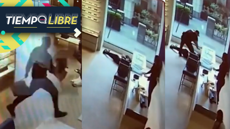 Hombre intentó robar una tienda de lujo pero terminó inconsciente en su huida