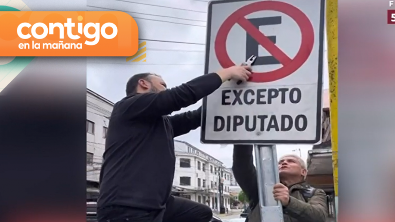 Polémica señalética: Denuncian a diputado por instalación de letrero para tener estacionamiento exclusivo