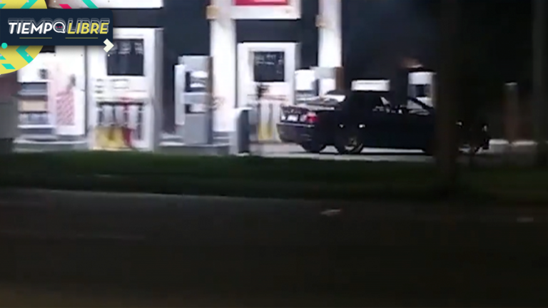 Todo en 1 minuto: Intentó imitar a Toretto en una bencinera pero fue sorprendido por Carabineros