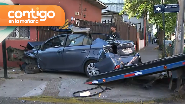 Automóvil incrustado en casa en Estación Central: Ambos conductores venían en estado de ebriedad