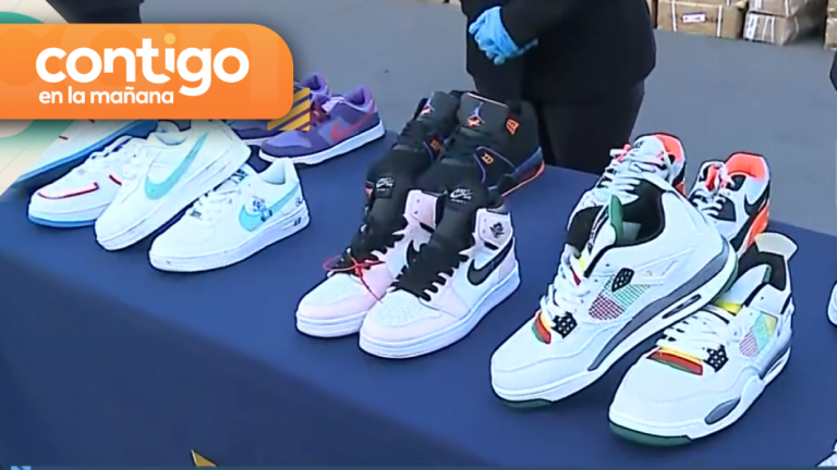 Incautan más de $3.700 millones en zapatillas falsificadas en Meiggs: Cuatro personas fueron detenidas