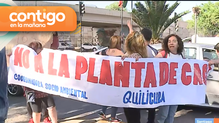 “Nos enfrentamos a distintas amenazas medioambientales”: Manifestación en Quilicura por planta de tratamiento de agua