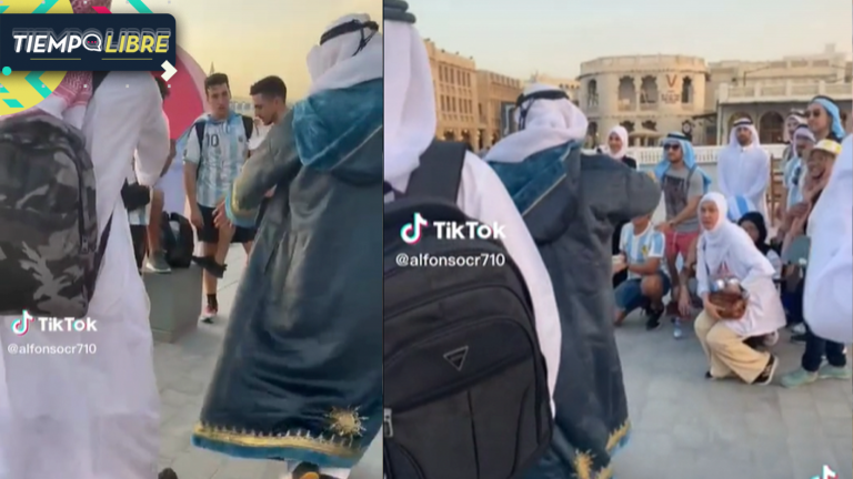 “No fotos”: Hincha mexicano se hace pasar por jeque y trolea a argentinos en Qatar