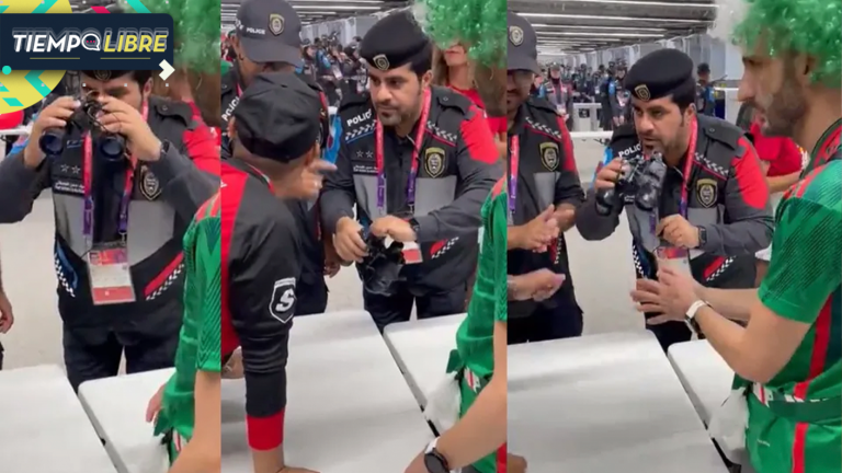 Hincha mexicano intentó entrar con unos binoculares al estadio y policía no lo dejó: descubieron que tenía alcohol