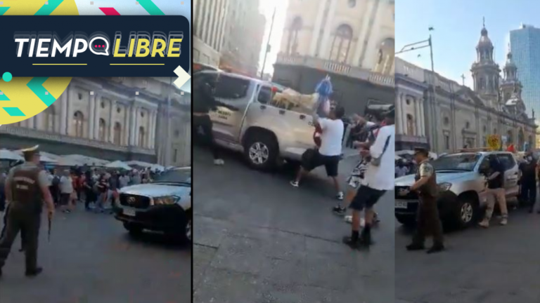 VIDEO: Ambulantes de Plaza de Armas agredieron a fiscalizadores y Carabineros durante operativo