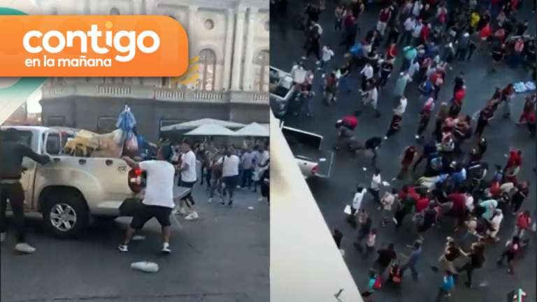 Vendedores ambulantes agreden a carabineros e inspectores municipales en Plaza de Armas