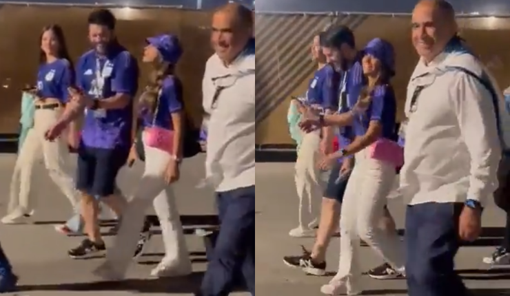 Totalmente conectados: Captan a esposa de Messi imitando su 