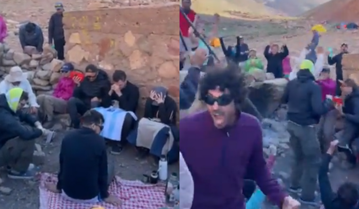 En el último lugar del mundo: Montañistas festejaron a más de 4.000 metros de altura los penales de Argentina