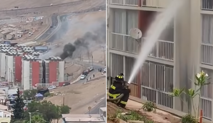 Horror en Iquique: Hombre fue hallado amarrado dentro de un departamento cuando se incendiaba el edificio