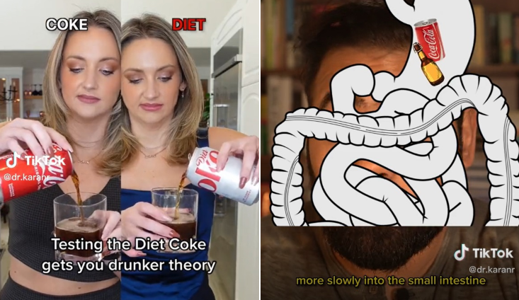¿Bebida light o con azúcar? Tiktoker revela cuál de las dos emborracha más al mezclarla con alcohol