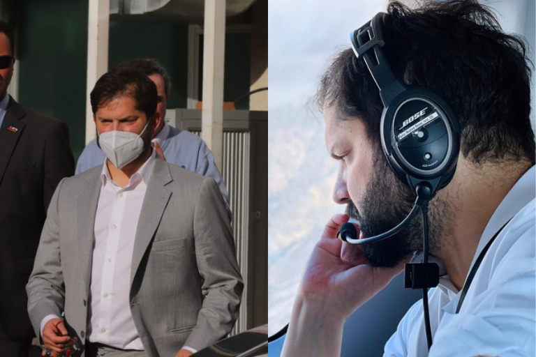 Pdte. Boric sobrevoló región de Valparaíso por incendios y se reunió con bombero quemado