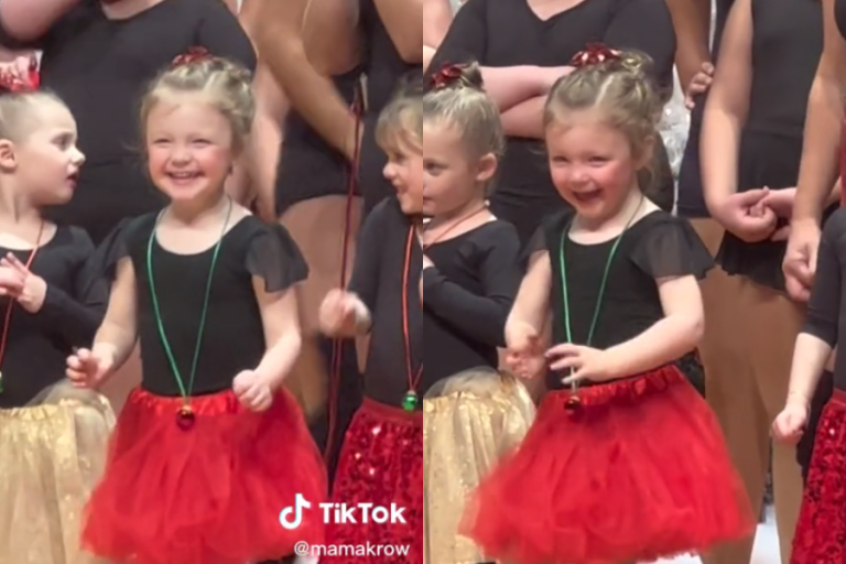 La importancia de estar ahí: Niña se vuelve viral con tierna reacción al ver a sus padres en su acto escolar