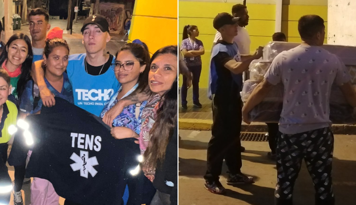 Hasta descargó camiones: Pailita viajó a Viña del Mar y pasó la noche colaborando en centros de acopio