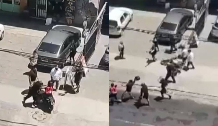 Hombre fue violentamente golpeado y retenido por presunta agresión a su pareja en Macul