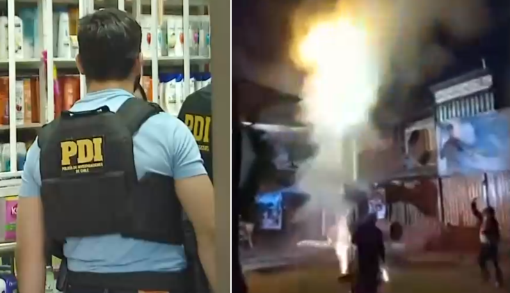 Los vendían a barras bravas: Allanamiento de fuegos artificiales deja 11 personas detenidas en Barrio Meiggs