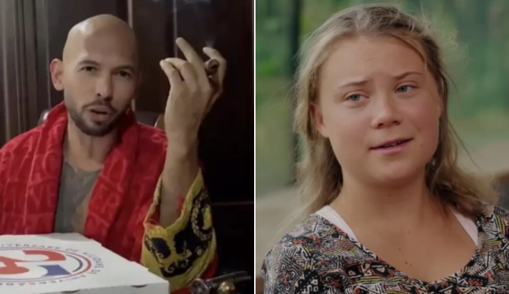 Caja de pizza fue clave: Detienen a Andrew Tate por trata de personas tras descuido en burla a Greta Thunberg