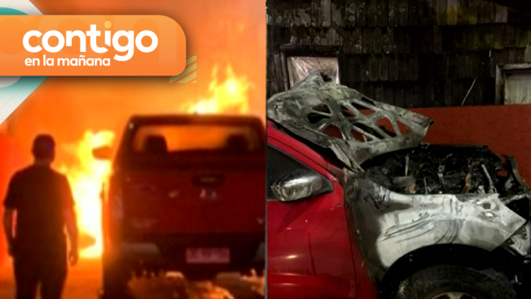 “Arranca con tu perro…”: Sujeto quemó camioneta de vecino y atacó a mujer con un cuchillo