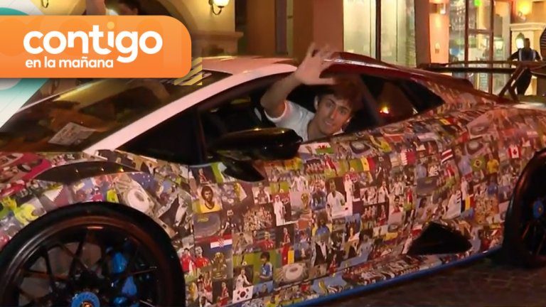 ¡A todo lujo! Roberto Cox sorprendió con un particular Lamborghini en Qatar
