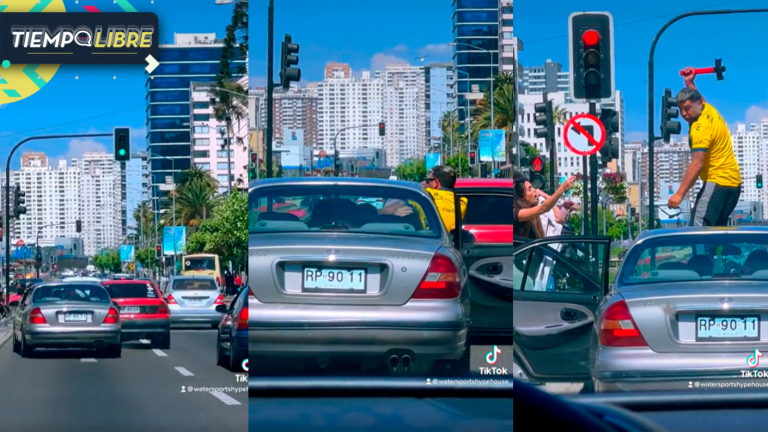 “En EEUU recibiría un disparo”: Extranjeros captaron momento exacto de riña entre automovilistas en Viña del Mar