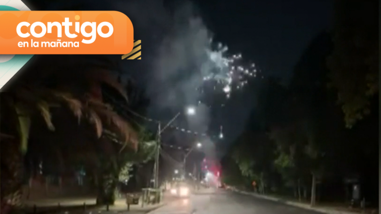 Insólito registro: Lanzan fuegos artificiales frente a penitenciaría por casi 10 minutos