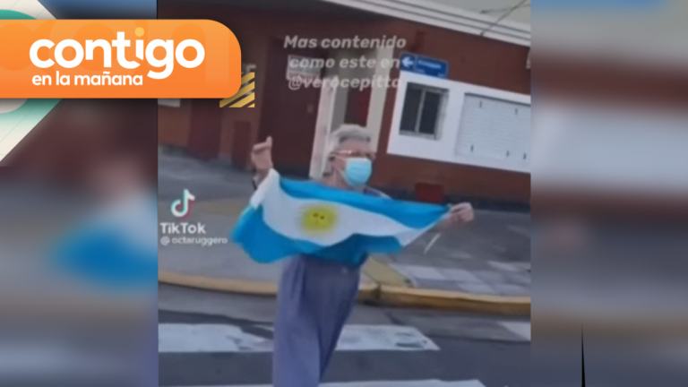 “Abuela la, la, la”: Furor causó señora que se transformó en cábala para Argentina
