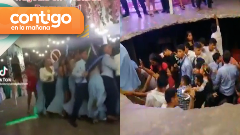 Fiesta casi termina en tragedia: Pista de baile se derrumba en plena fiesta de graduación