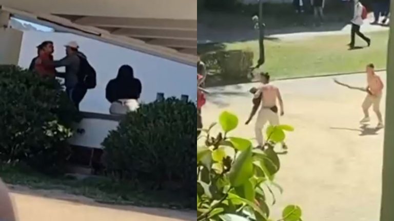 La apuntó a la cara: Captan a sujeto amenazando con arma a joven en campus de la U. de Concepción