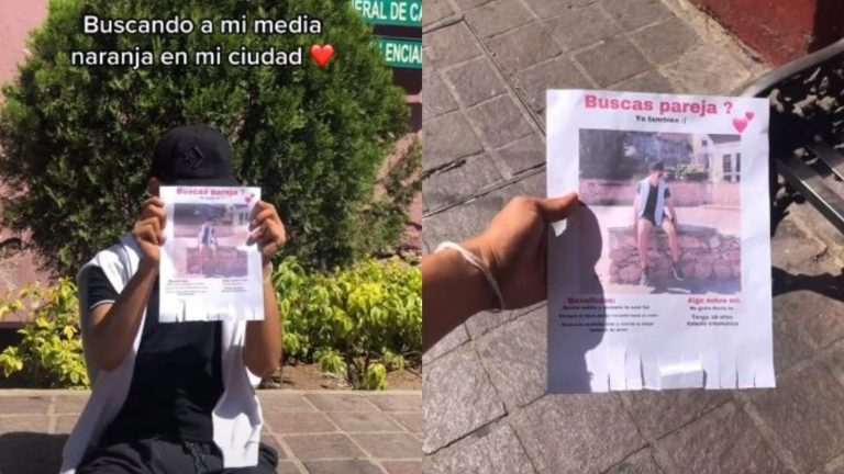 Influencer pegó carteles en toda la ciudad para encontrar pareja y este fue el inesperado resultado