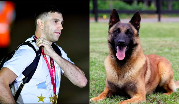Aseguran que Dibu Martínez compró un perro de uso militar para resguardar su medalla de campeón del mundo