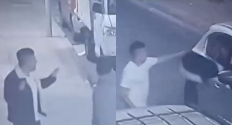 Le robaron hasta la chaqueta: Graban insólita encerrona en el centro de Santiago