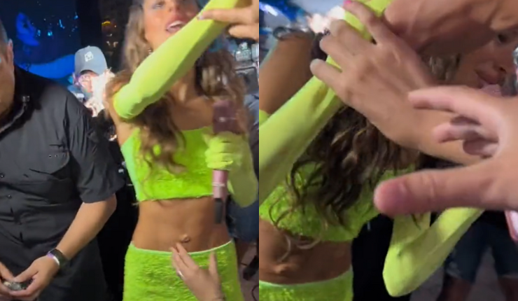 Le respondió: Fan le tocó el ombligo a Tini en pleno concierto y la reacción de la cantante se volvió viral