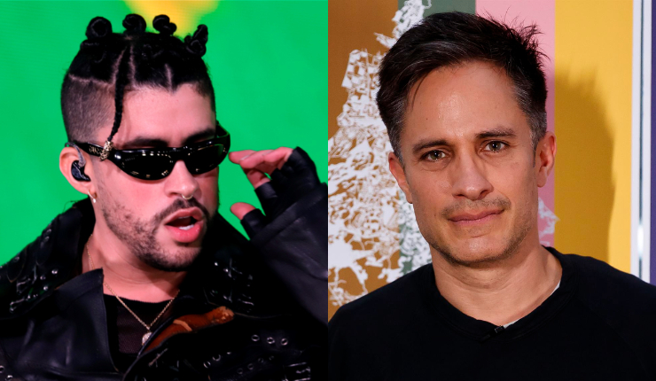 Filtran apasionado beso entre Bad Bunny y Gael García Bernal en película sobre luchador mexicano