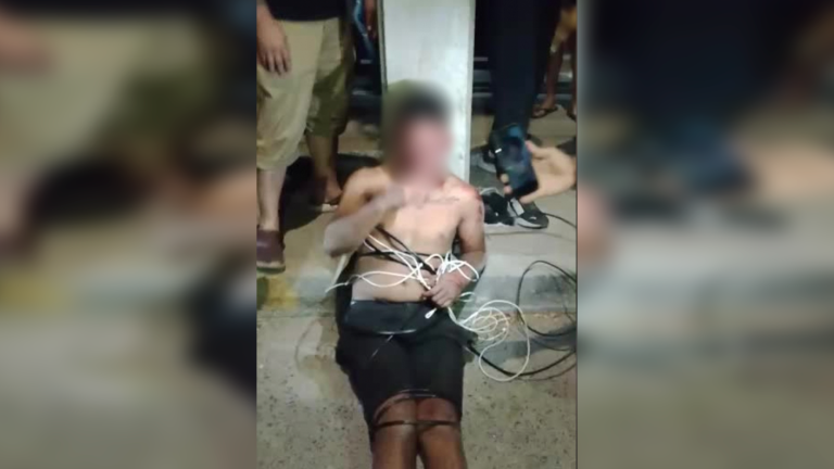 Brutal detención ciudadana en Quinta Normal: Delincuente fue amarrado y golpeado por robar almacén