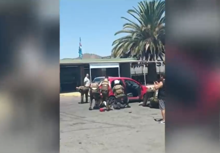 Llegó el GOPE: 5 personas detenidas por portar una granada y tres armas de fuego tras robo en Melipilla