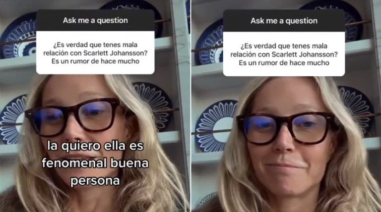 Nota 7, promedio 7: Gwyneth Paltrow se lució con su manejo del español al negar rivalidad con Scarlett Johansson